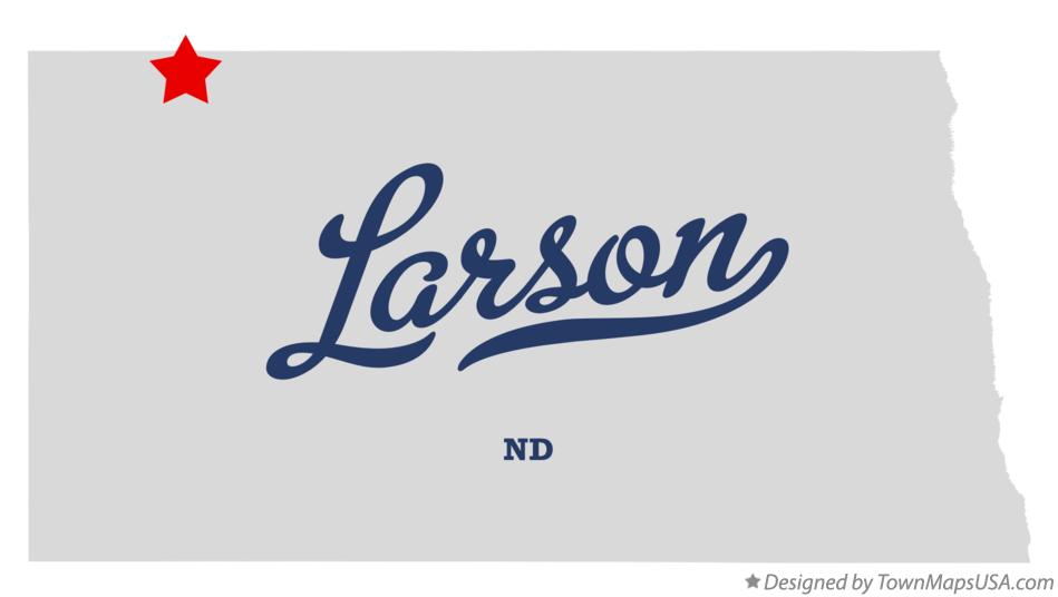 Map of Larson North Dakota ND