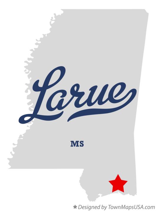 Map of Larue Mississippi MS