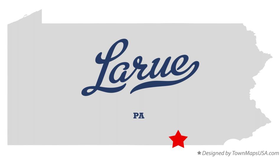 Map of Larue Pennsylvania PA