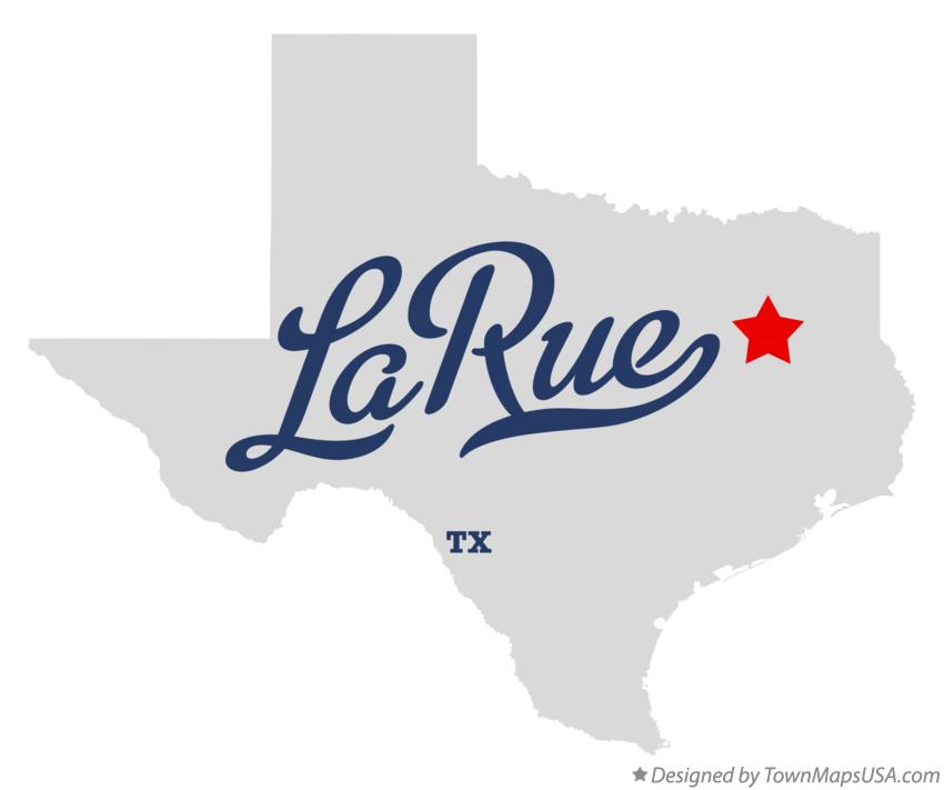 Map of LaRue Texas TX