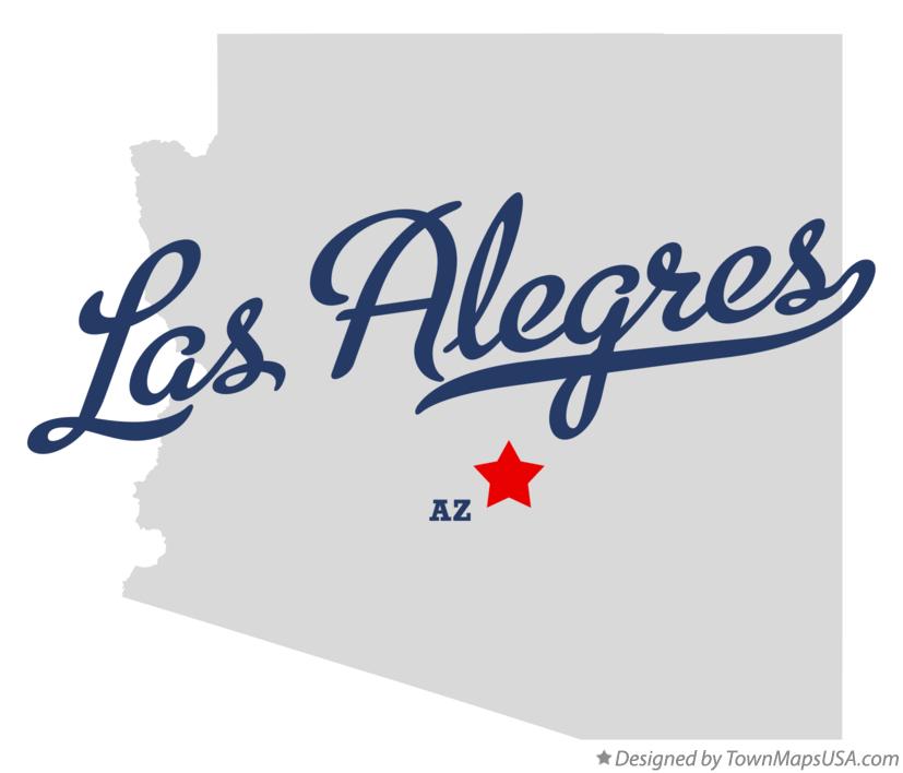 Map of Las Alegres Arizona AZ