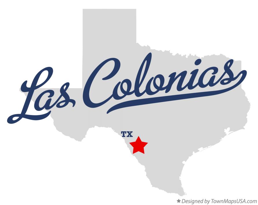 Map of Las Colonias Texas TX