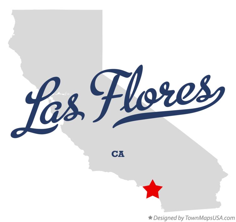 Map of Las Flores California CA