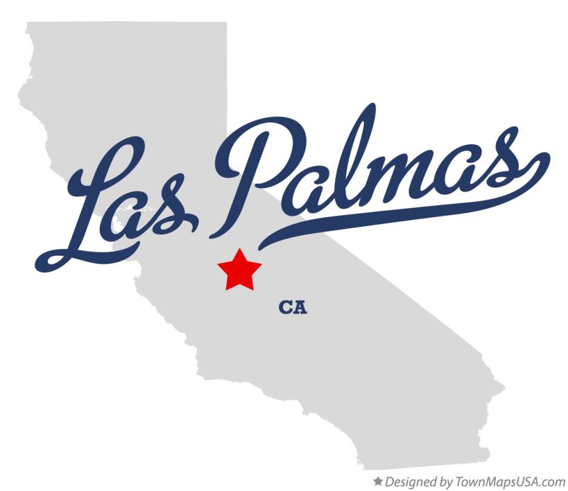 Map of Las Palmas California CA