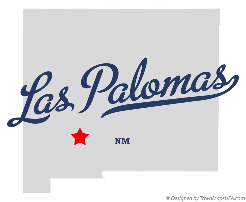 Map of Las Palomas New Mexico NM