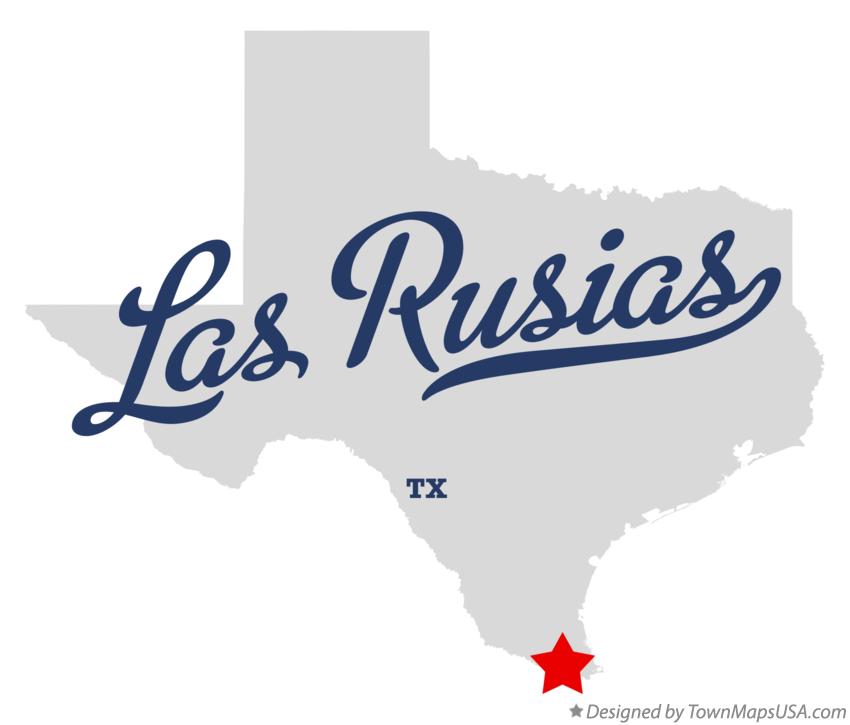 Map of Las Rusias Texas TX