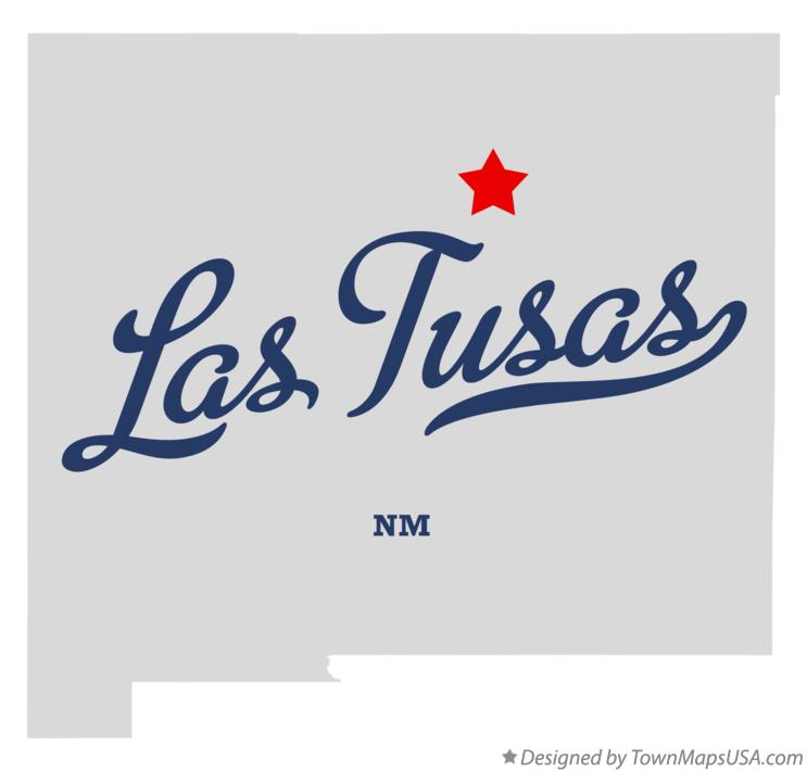 Map of Las Tusas New Mexico NM