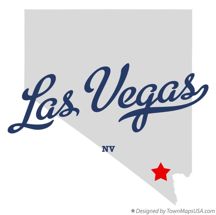 Map of Las Vegas, NV, Nevada