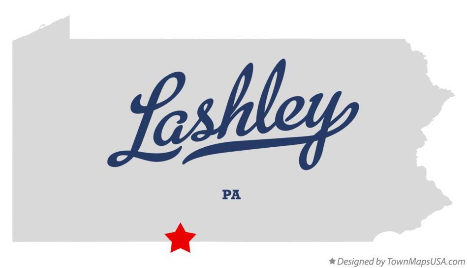 Map of Lashley Pennsylvania PA