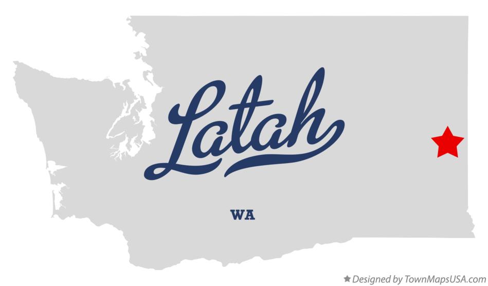 Map of Latah Washington WA