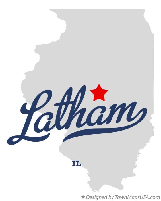Map of Latham Illinois IL