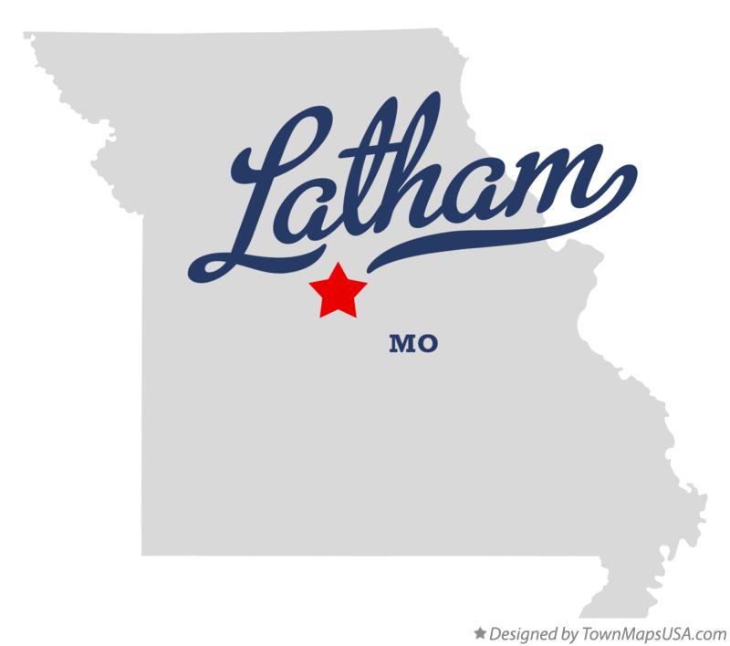 Map of Latham Missouri MO