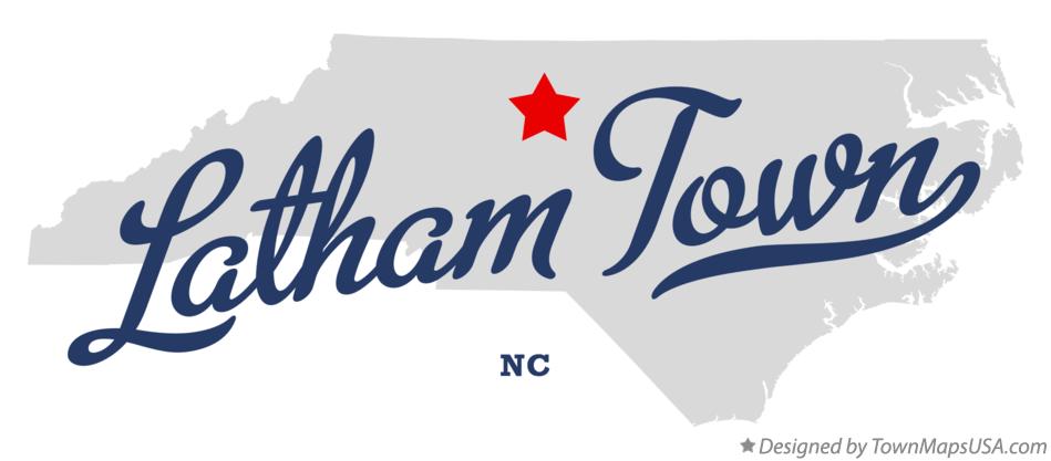 Map of Latham Town North Carolina NC