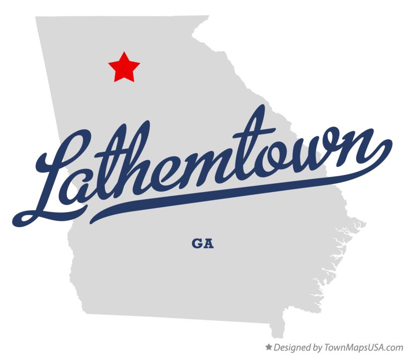 Map of Lathemtown Georgia GA
