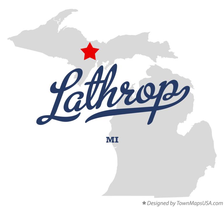 Map of Lathrop Michigan MI