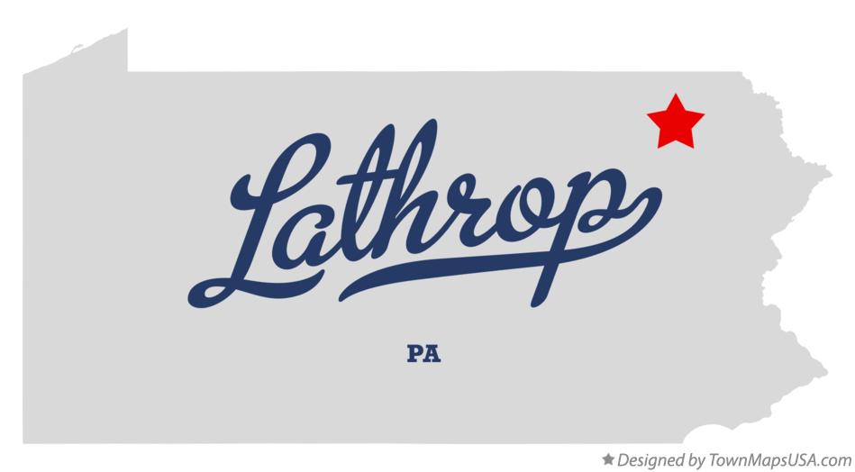 Map of Lathrop Pennsylvania PA