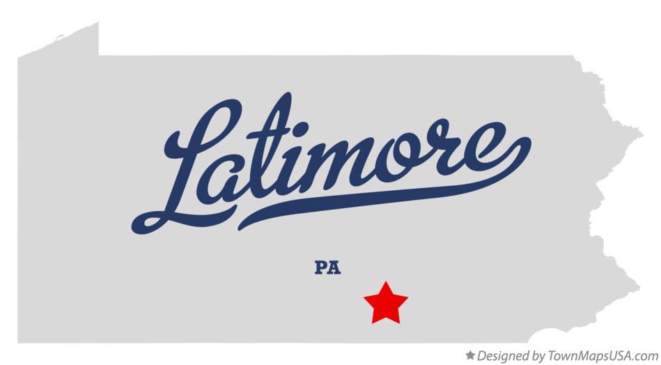 Map of Latimore Pennsylvania PA