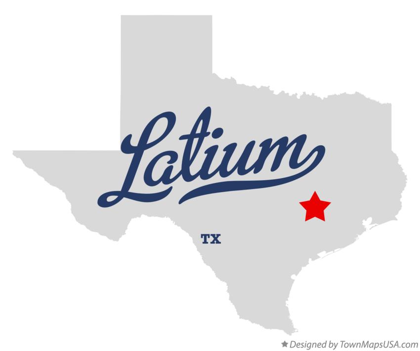 Map of Latium Texas TX