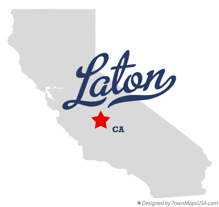 Map of Laton California CA