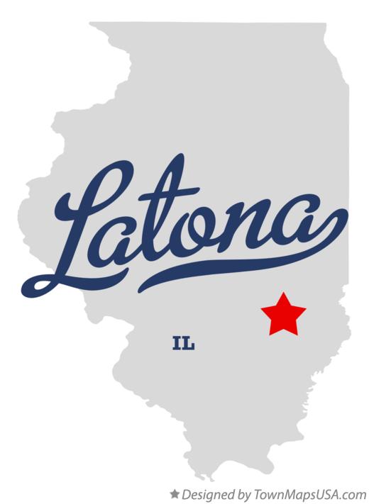 Map of Latona Illinois IL