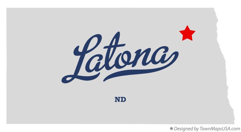 Map of Latona North Dakota ND