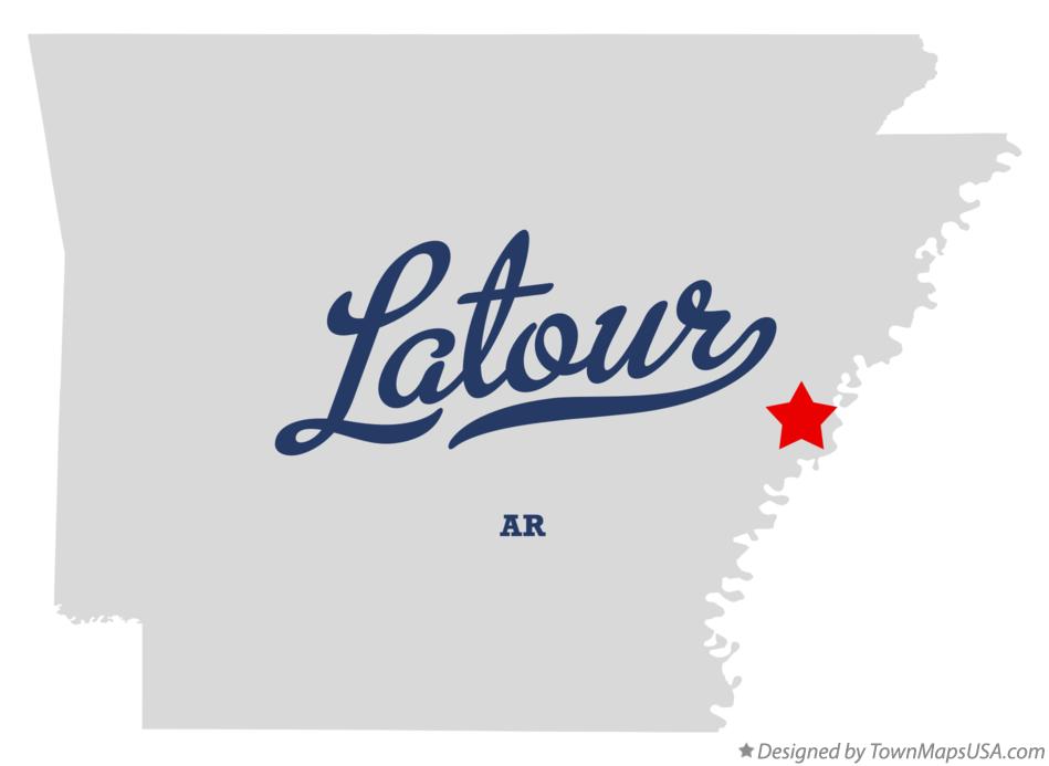 Map of Latour Arkansas AR