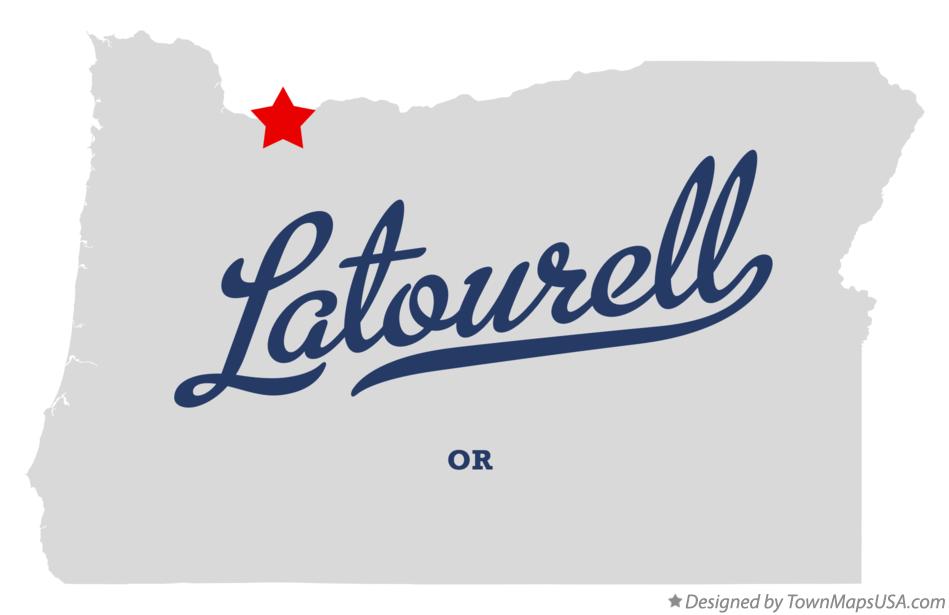 Map of Latourell Oregon OR
