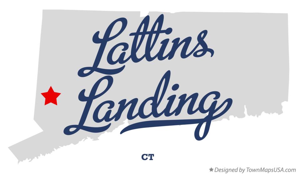 Map of Lattins Landing Connecticut CT