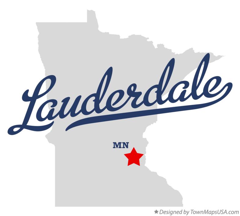 Map of Lauderdale Minnesota MN