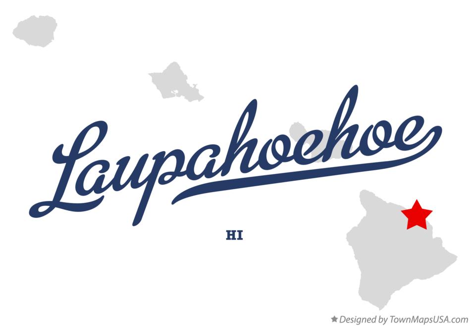 Map of Laupāhoehoe Hawaii HI