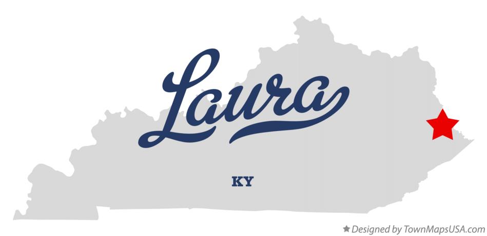 Map of Laura Kentucky KY
