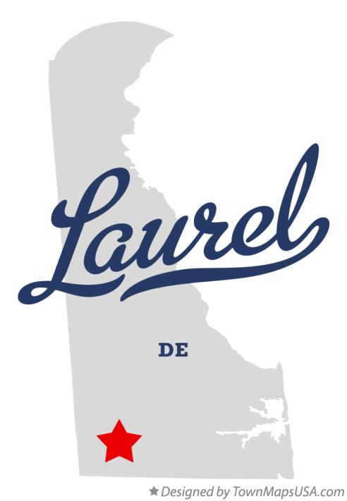 Map of Laurel Delaware DE