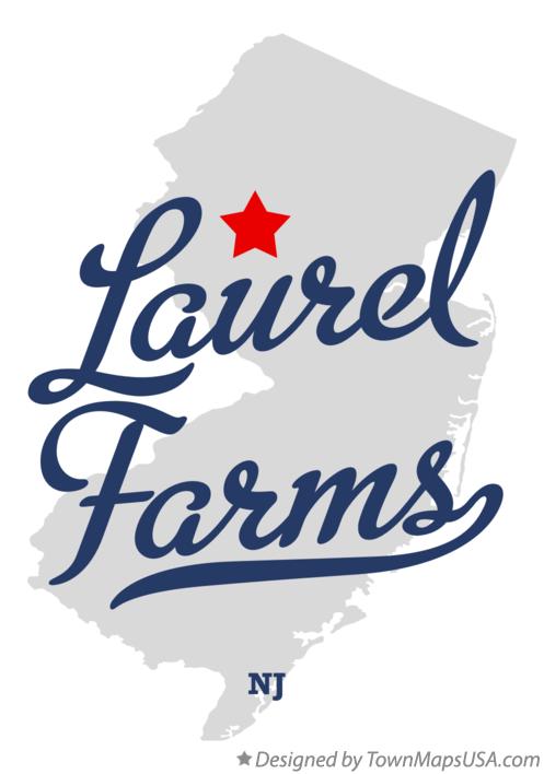 Map of Laurel Farms New Jersey NJ