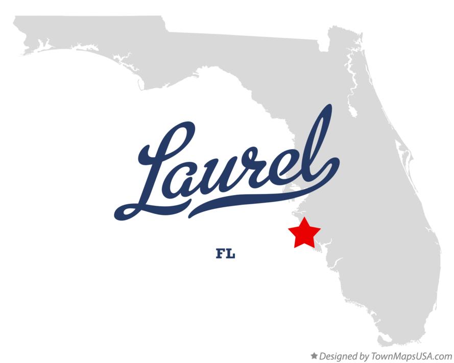 Map of Laurel Florida FL