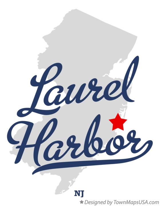 Map of Laurel Harbor New Jersey NJ
