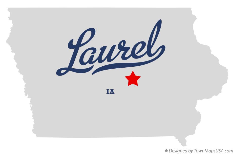 Map of Laurel Iowa IA