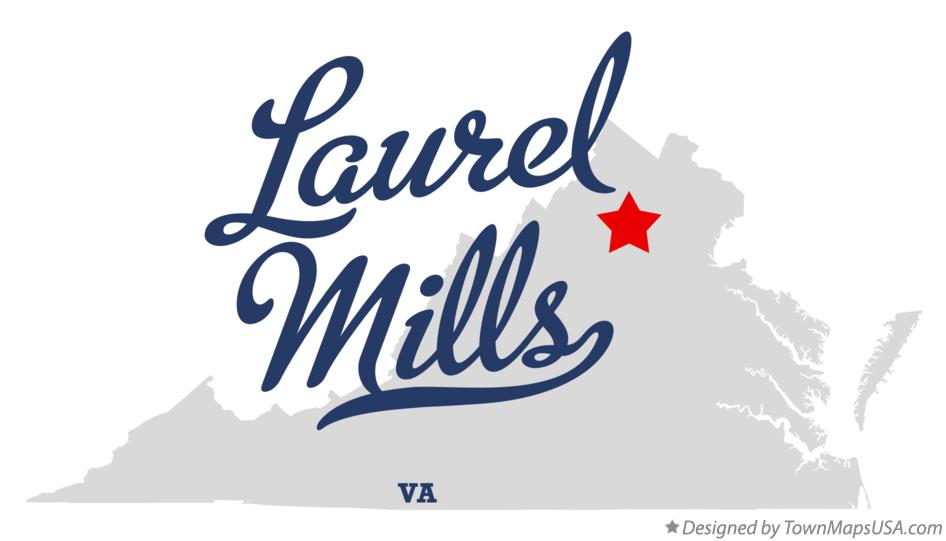 Map of Laurel Mills Virginia VA
