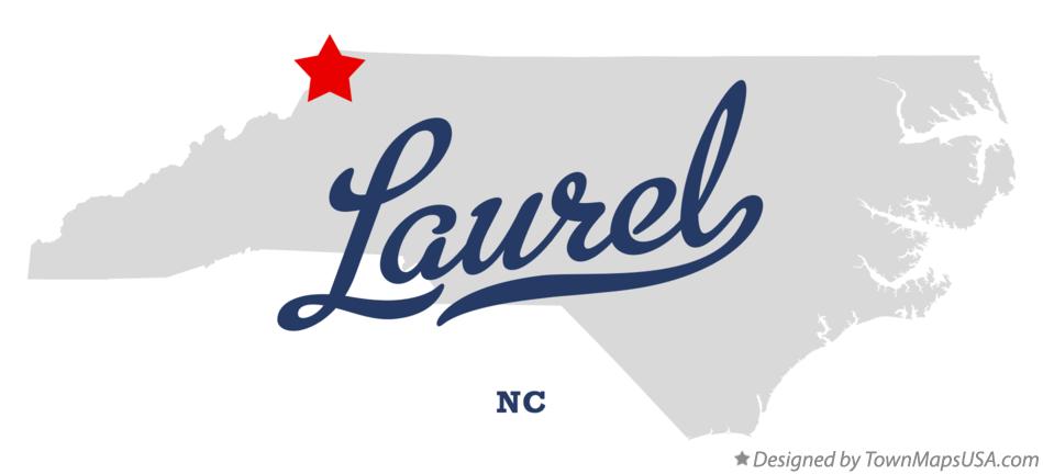 Map of Laurel North Carolina NC
