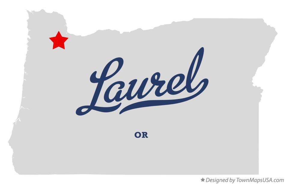 Map of Laurel Oregon OR
