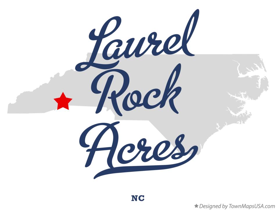 Map of Laurel Rock Acres North Carolina NC