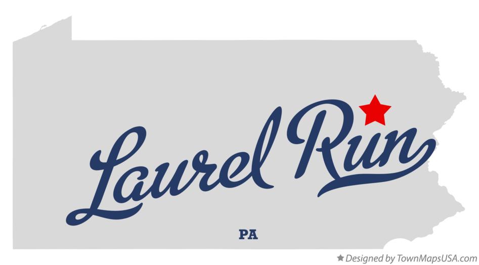 Map of Laurel Run Pennsylvania PA