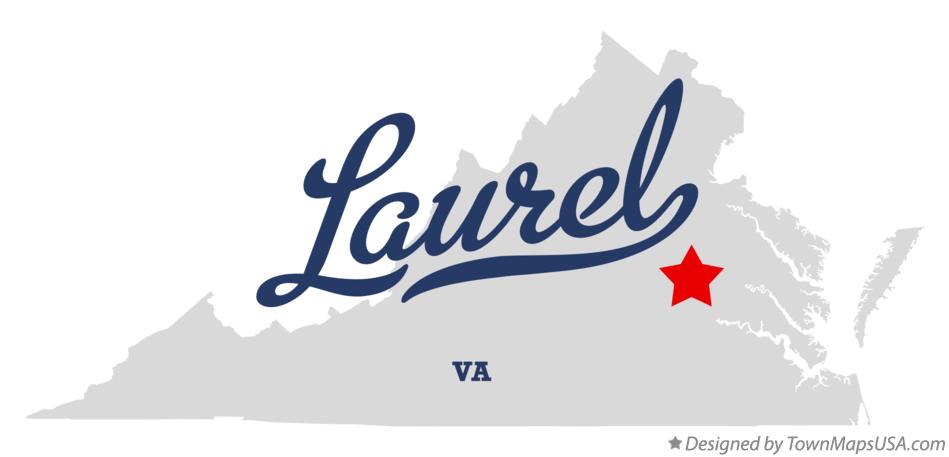 Map of Laurel Virginia VA