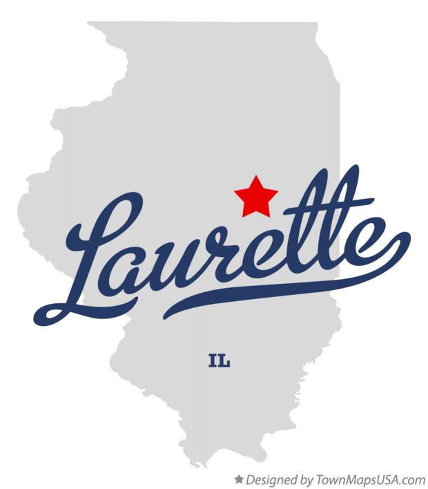 Map of Laurette Illinois IL