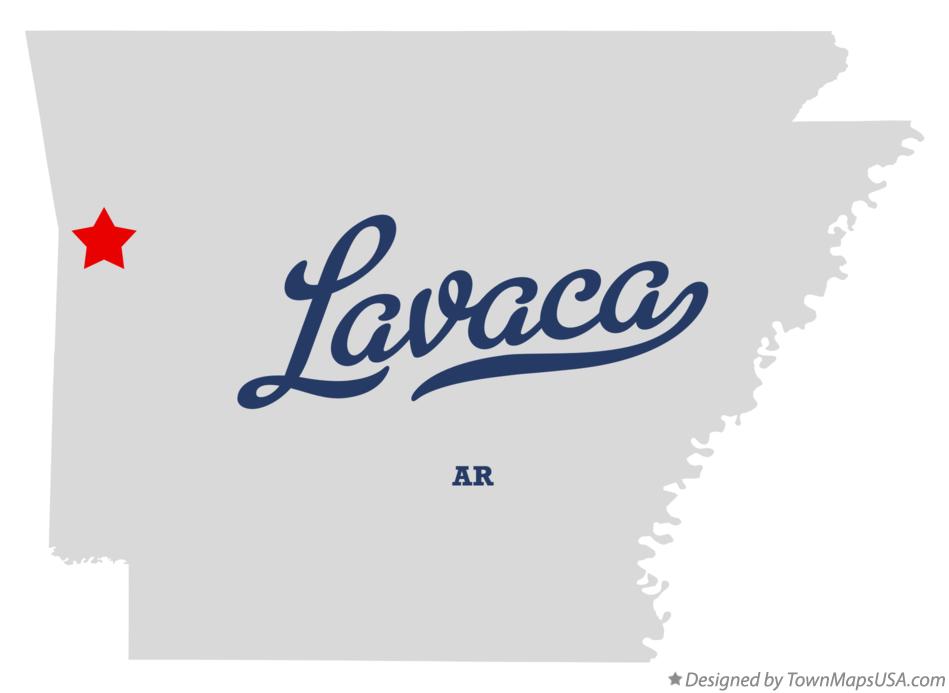 Map of Lavaca Arkansas AR