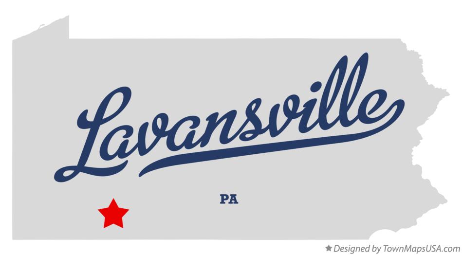 Map of Lavansville Pennsylvania PA