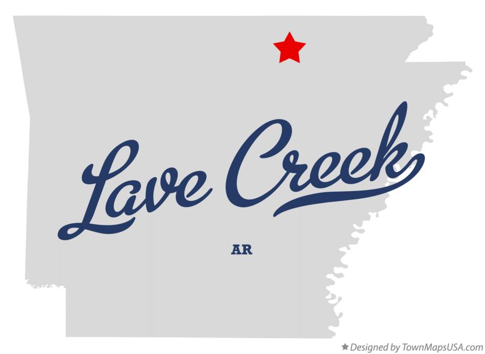 Map of Lave Creek Arkansas AR