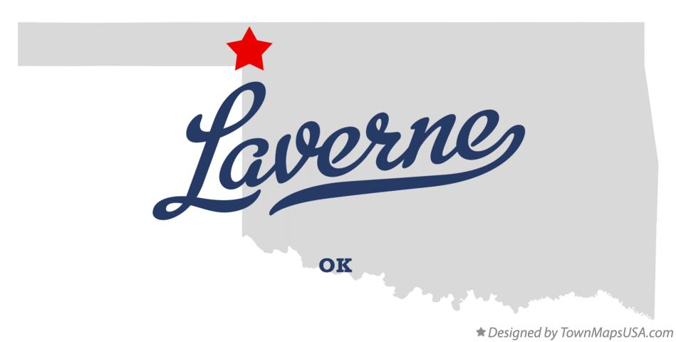 Map of Laverne Oklahoma OK