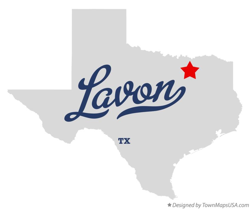 Map of Lavon Texas TX