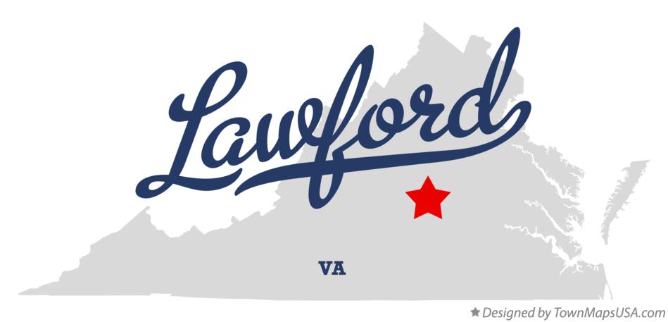 Map of Lawford Virginia VA