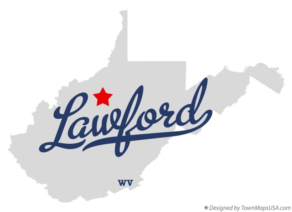 Map of Lawford West Virginia WV
